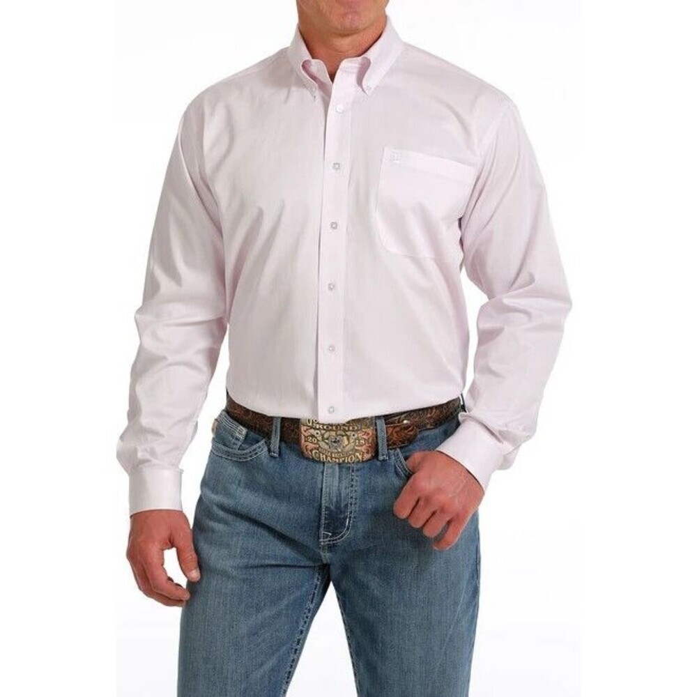 Cinch Button Down Shirt Striped Western Rodeo Breathable Mens XXL Pink‎ White